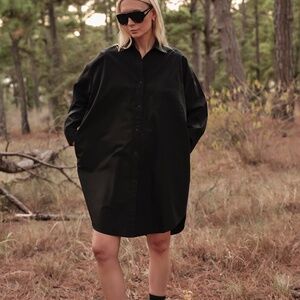 MAMÈNE Phoebe Mini Shirt Dress in Poplin 0 XS